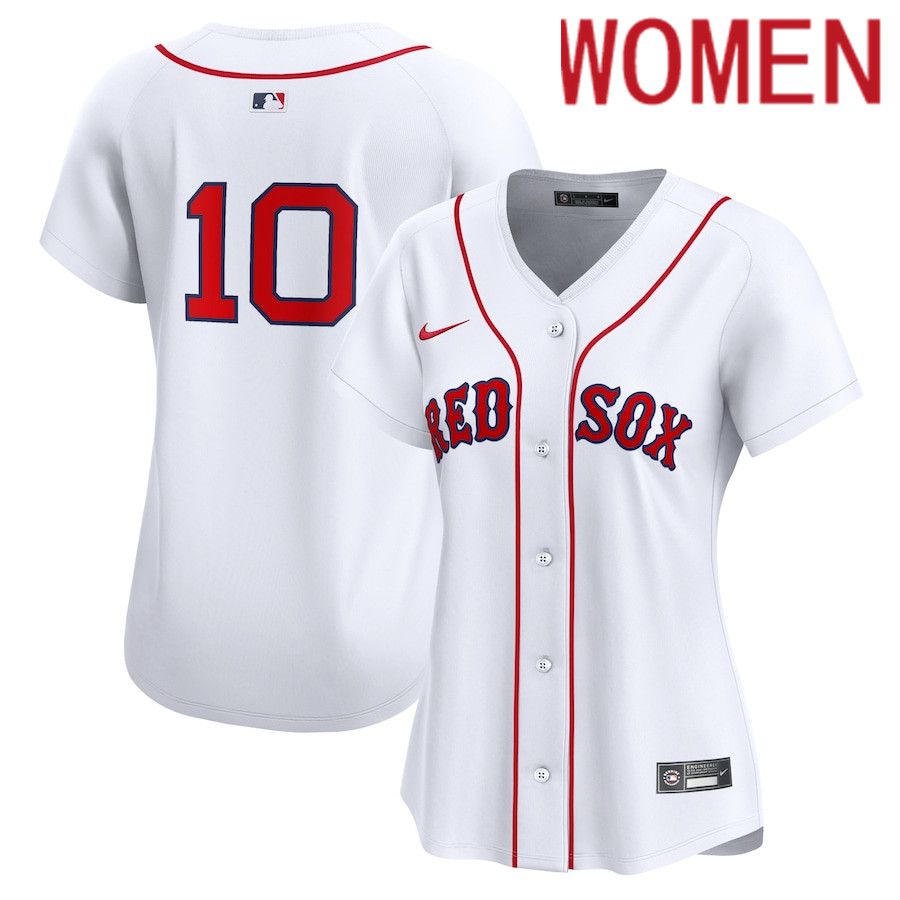 Women Boston Red Sox #10 Trevor Story Nike White Home Limited Player MLB Jersey->women mlb jersey->Women Jersey